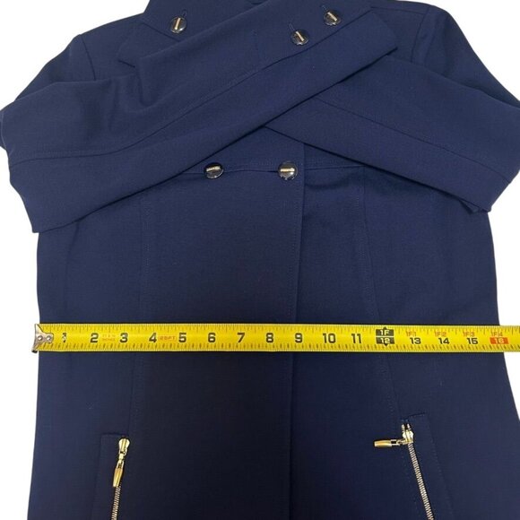 St John Navy Blue Double-Breasted Blazer Santiago Knit Size 2 NWT MSRP $1200 - Picture 11 of 12